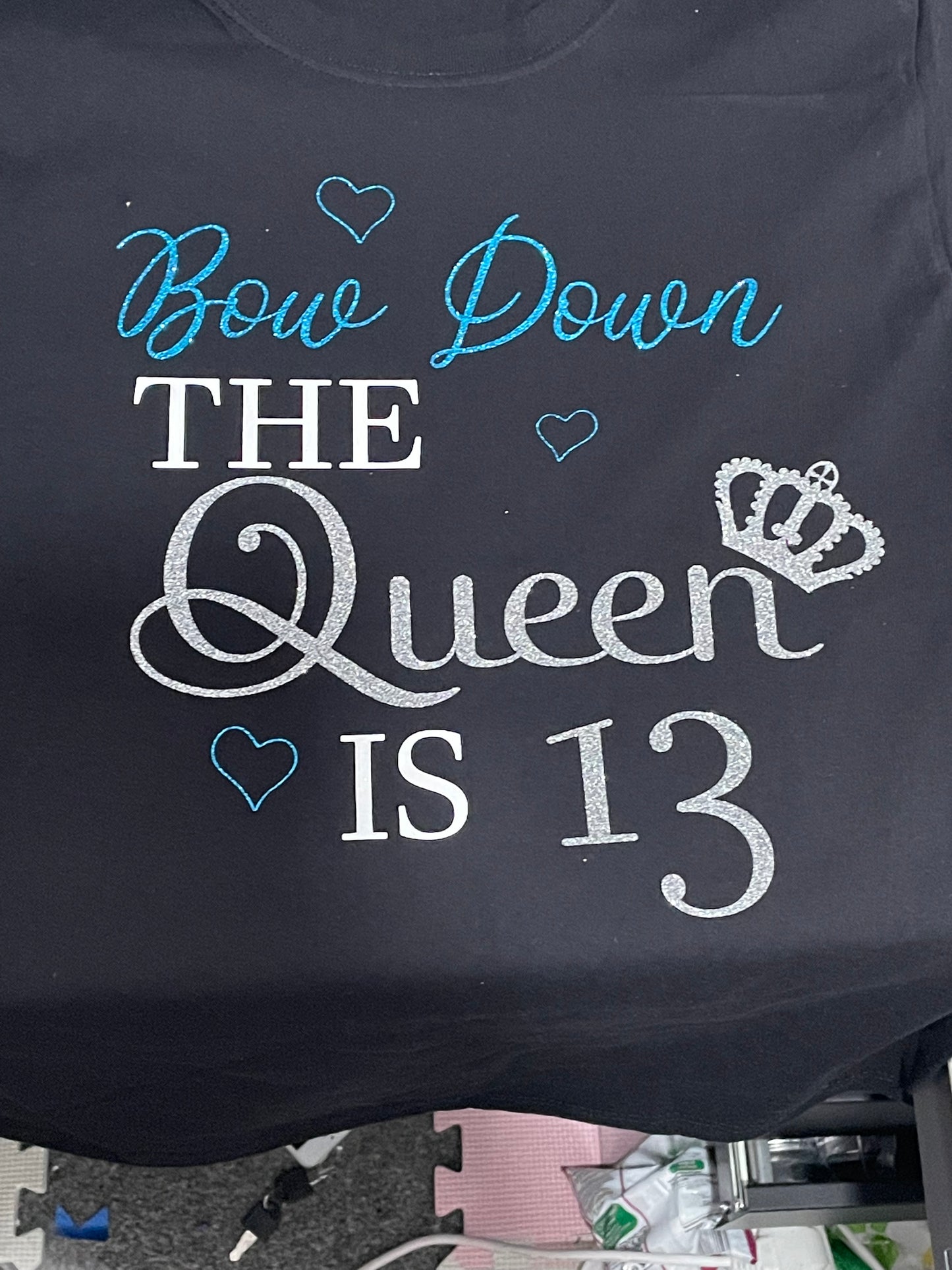 Bow down the Queen is 13 birthday t-shirt