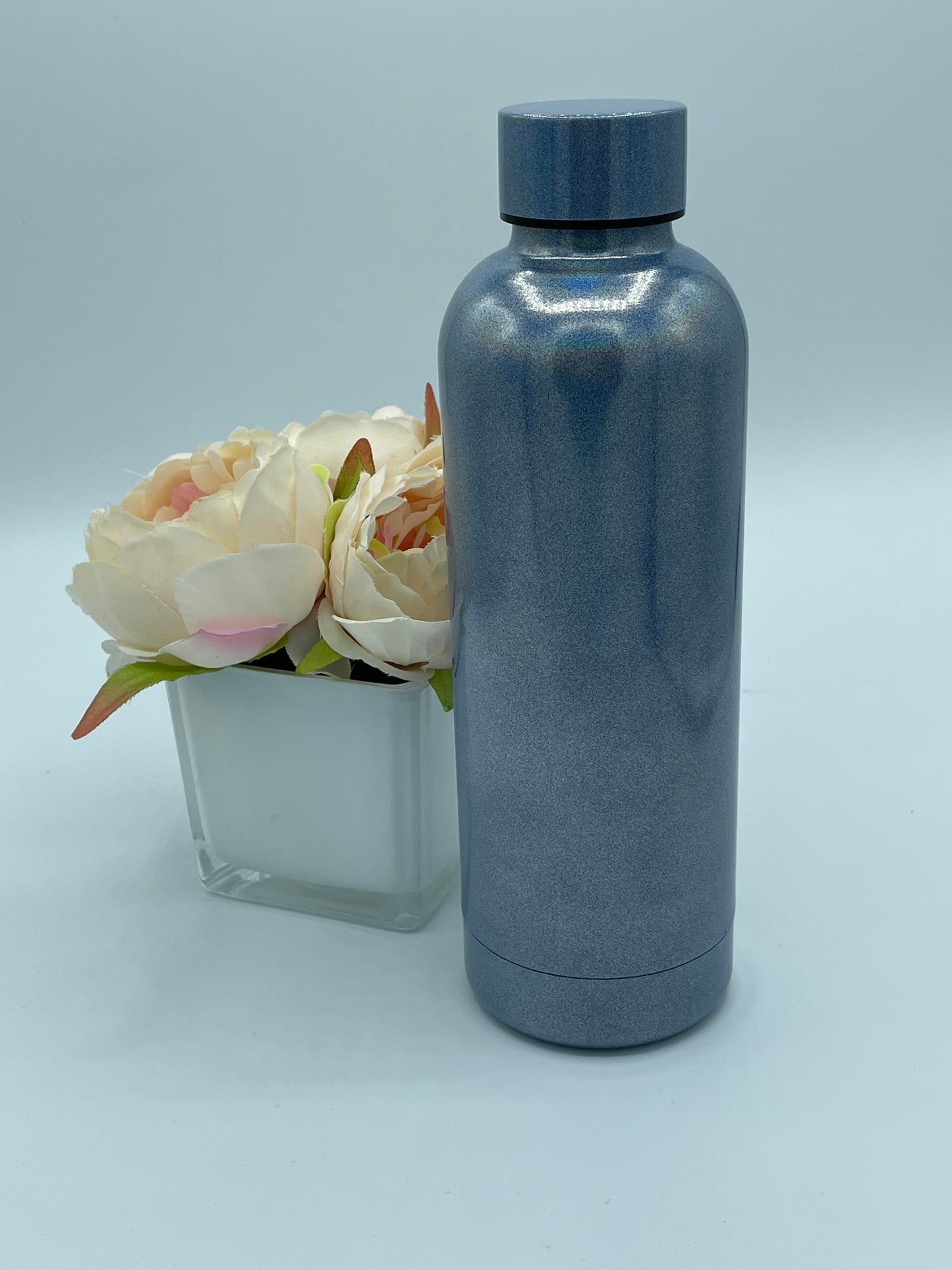Shimmer 500ml double walled water bottle personalise with your name on both sides of bottle
