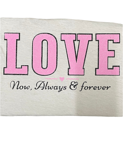 Love puff print t-shirt
