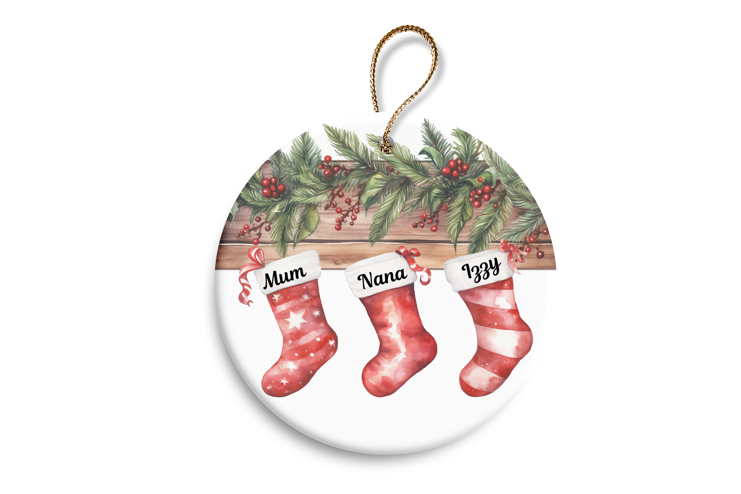Our first Christmas as a family of….any number , customise each stocking with any name