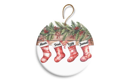 Our first Christmas as a family of….any number , customise each stocking with any name