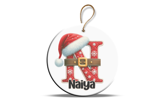 Christmas Santa belt alphabet, custom with any name & initial