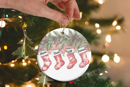 Our first Christmas as a family of….any number , customise each stocking with any name