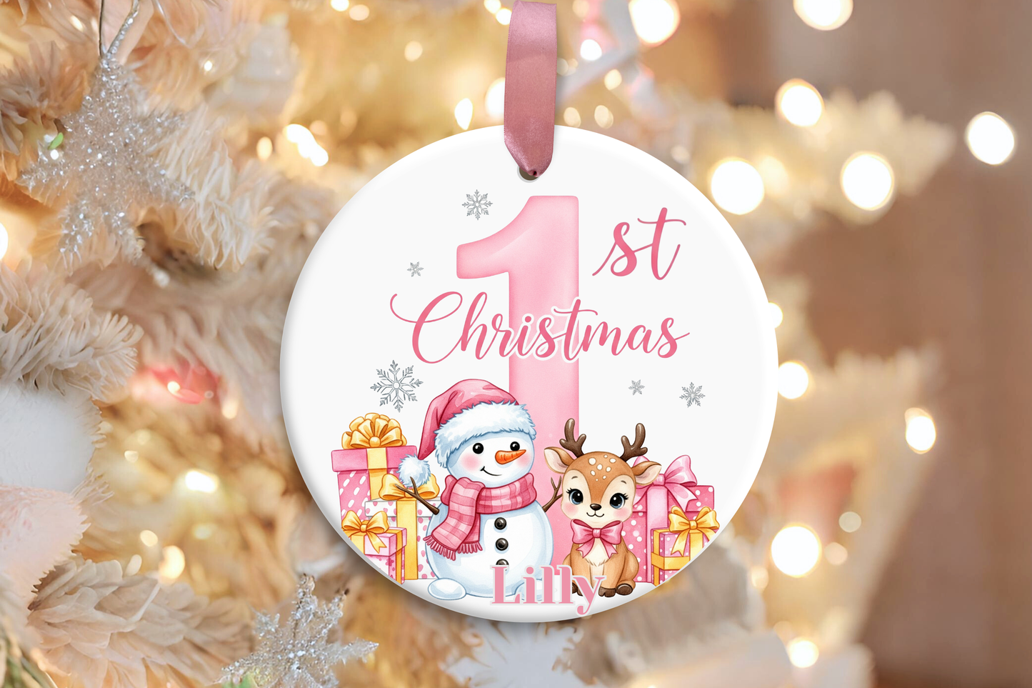 My first Christmas pink edition, custom with any name