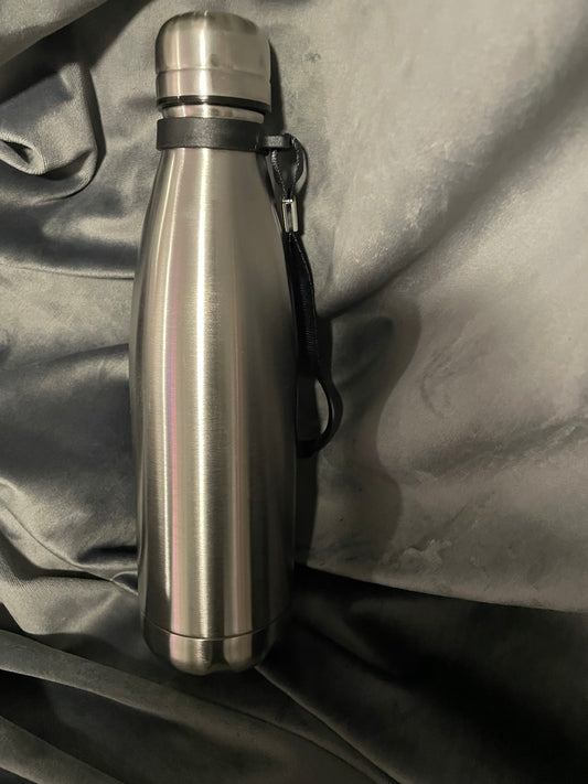 Shimmer 500ml double walled water bottle personalise with your name on both sides of bottle
